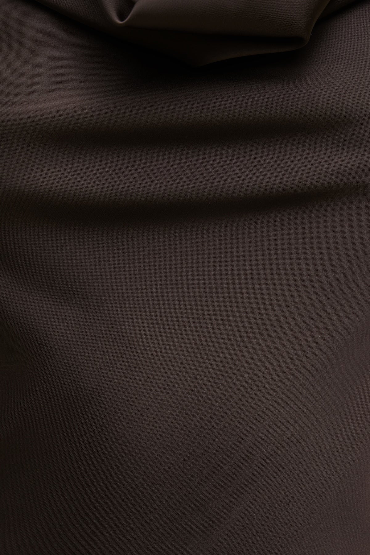Dynamite Camila Satin Cowl Halter Neck Blouse Brown