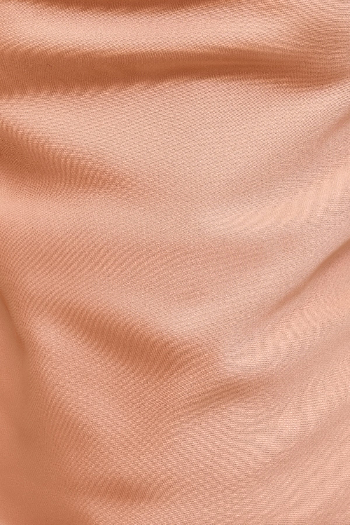 Dynamite Camila Satin Cowl Halter Neck Blouse Orange