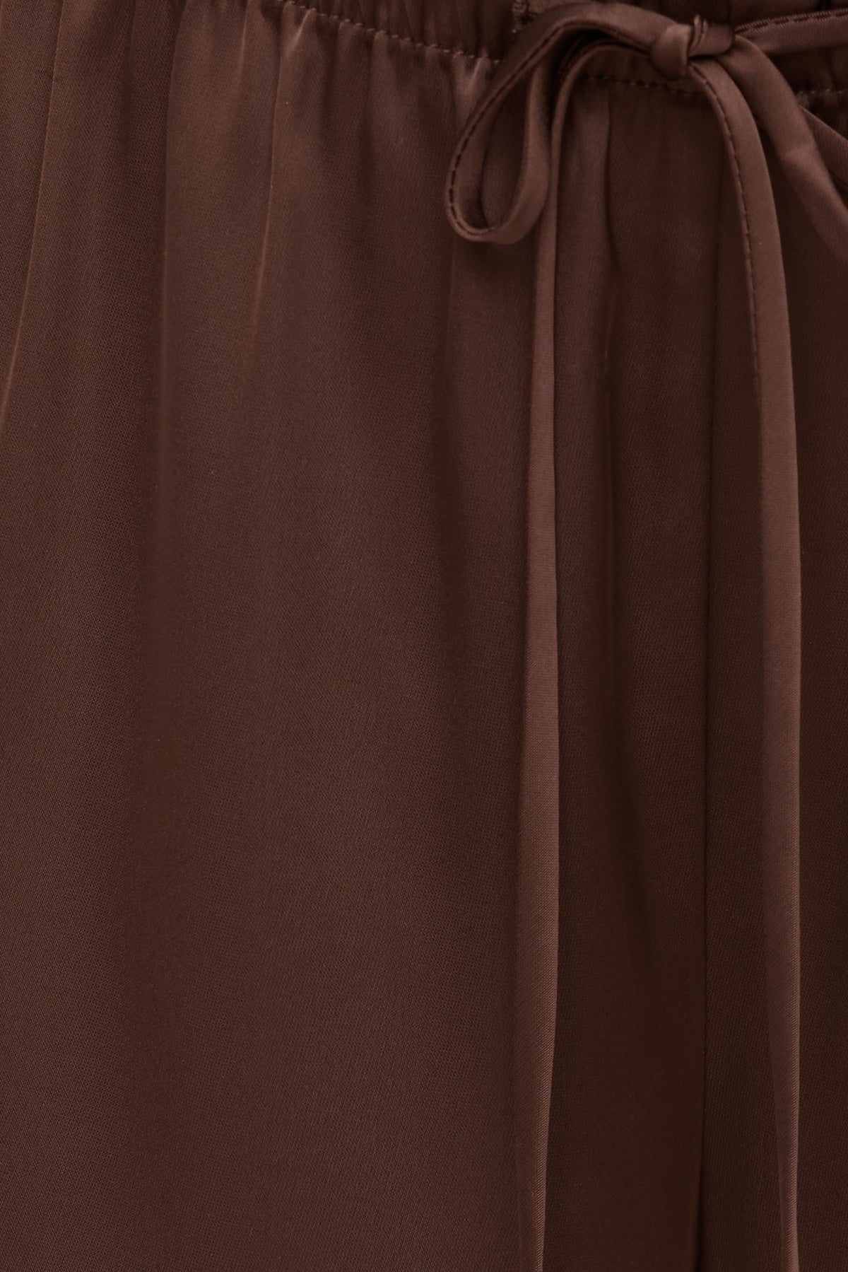 Dynamite Leo Satin Wide Leg Pants Brown
