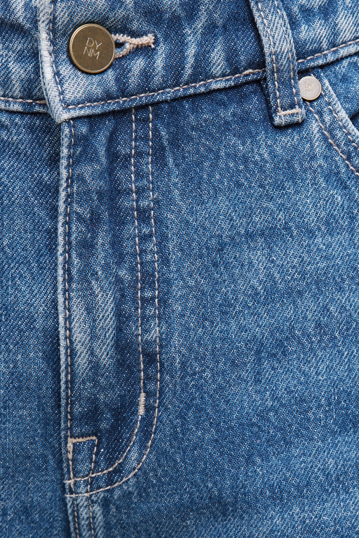 Dynamite Mika Mid Rise Relaxed Straight Leg Jeans Blue