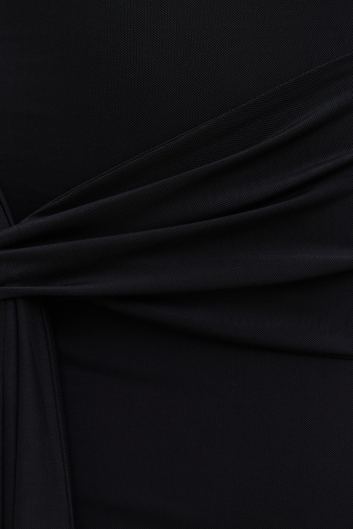 Dynamite Scarlet Draped Mesh Maxi Dress Black