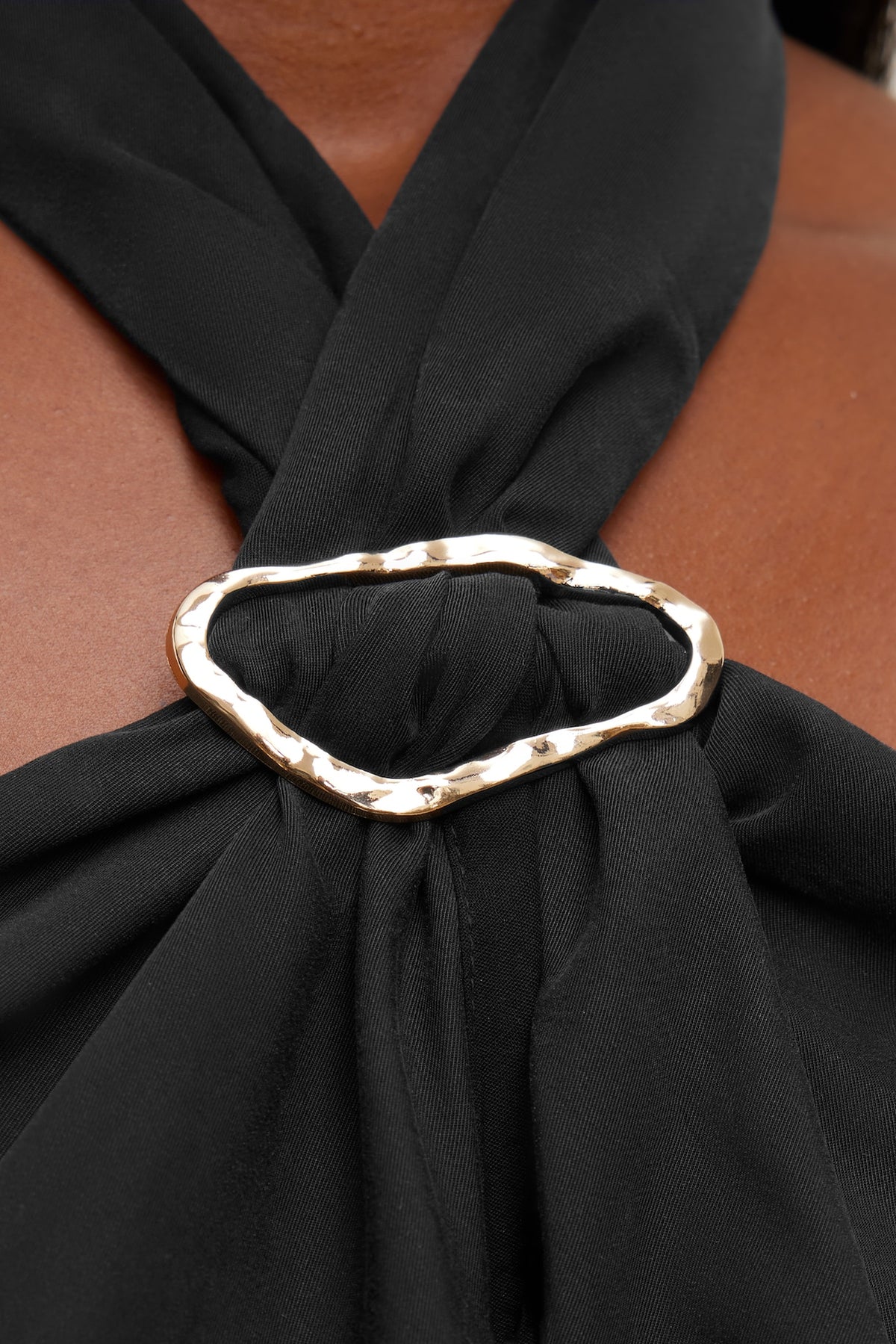 Dynamite Buckle Halter Top BLACK
