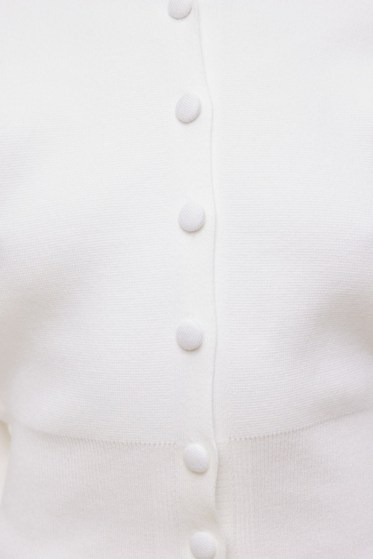 Dynamite Balloon Sleeve Cardigan White