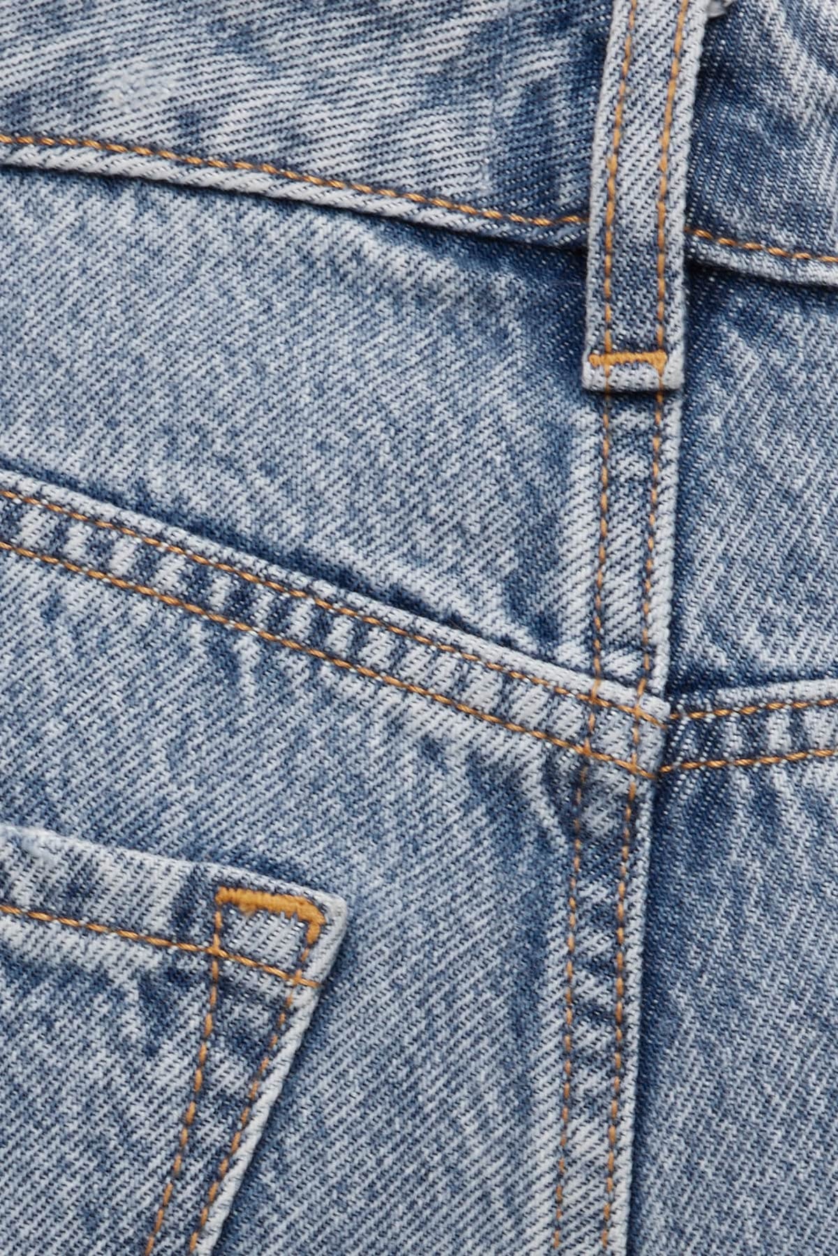 Dynamite Mika Mid Rise Relaxed Straight Leg Jeans Blue