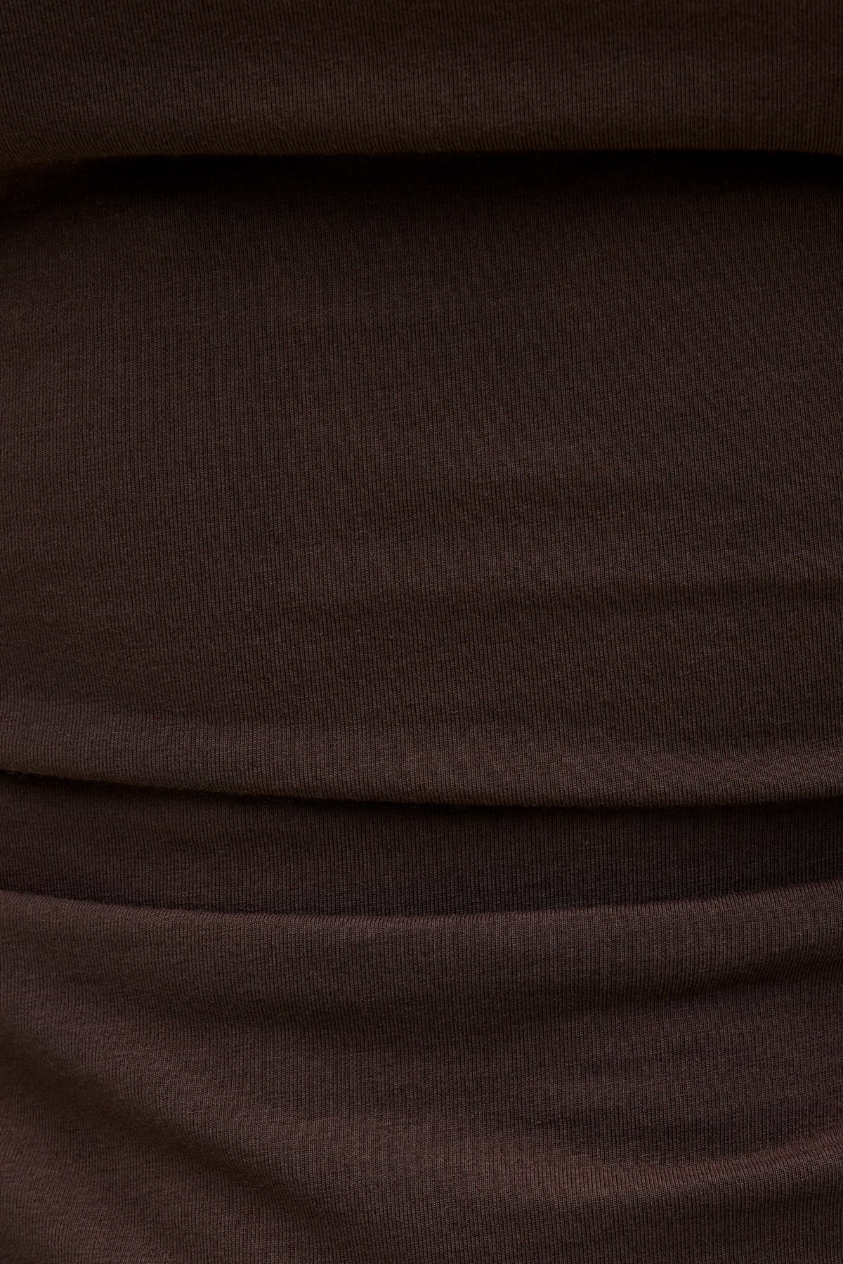 Dynamite Andrea Shirred Jersey T Shirt Brown