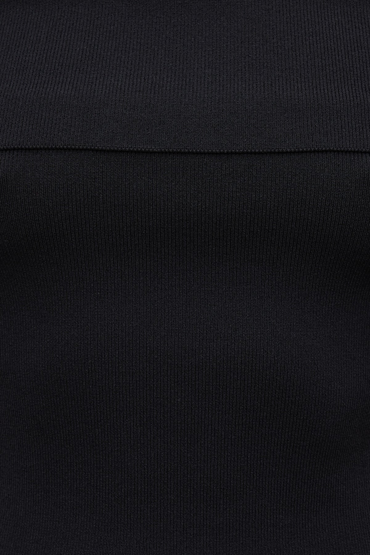 Dynamite Rib Knit Off Shoulder Sweater Black