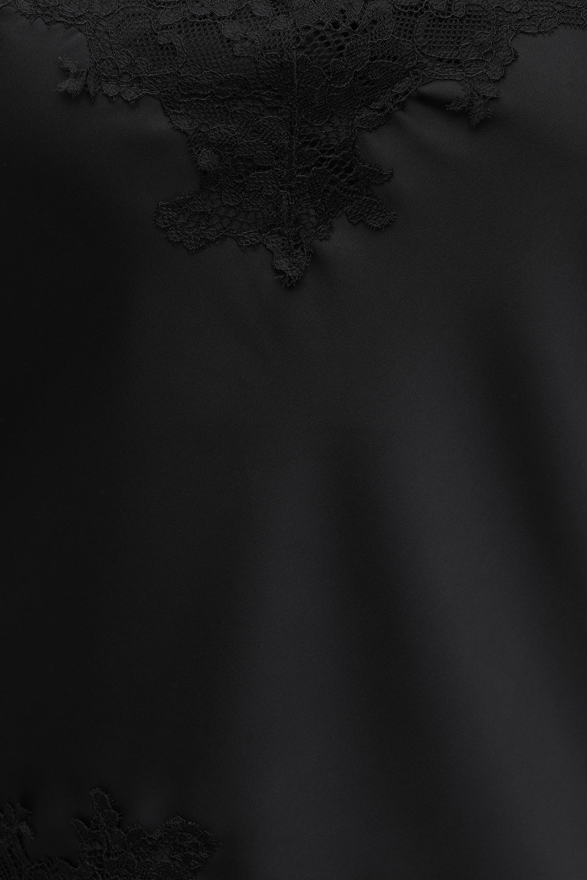 Dynamite Cassie Asymmetric Lace Satin Cami Black