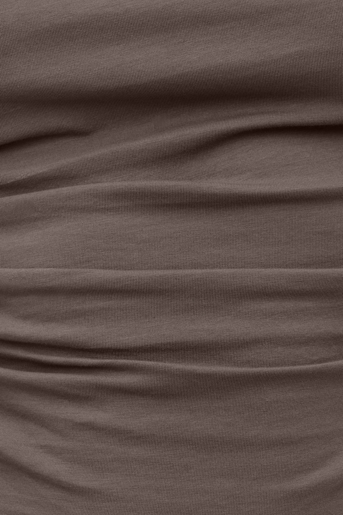 Dynamite Andrea Shirred Jersey T Shirt Brown