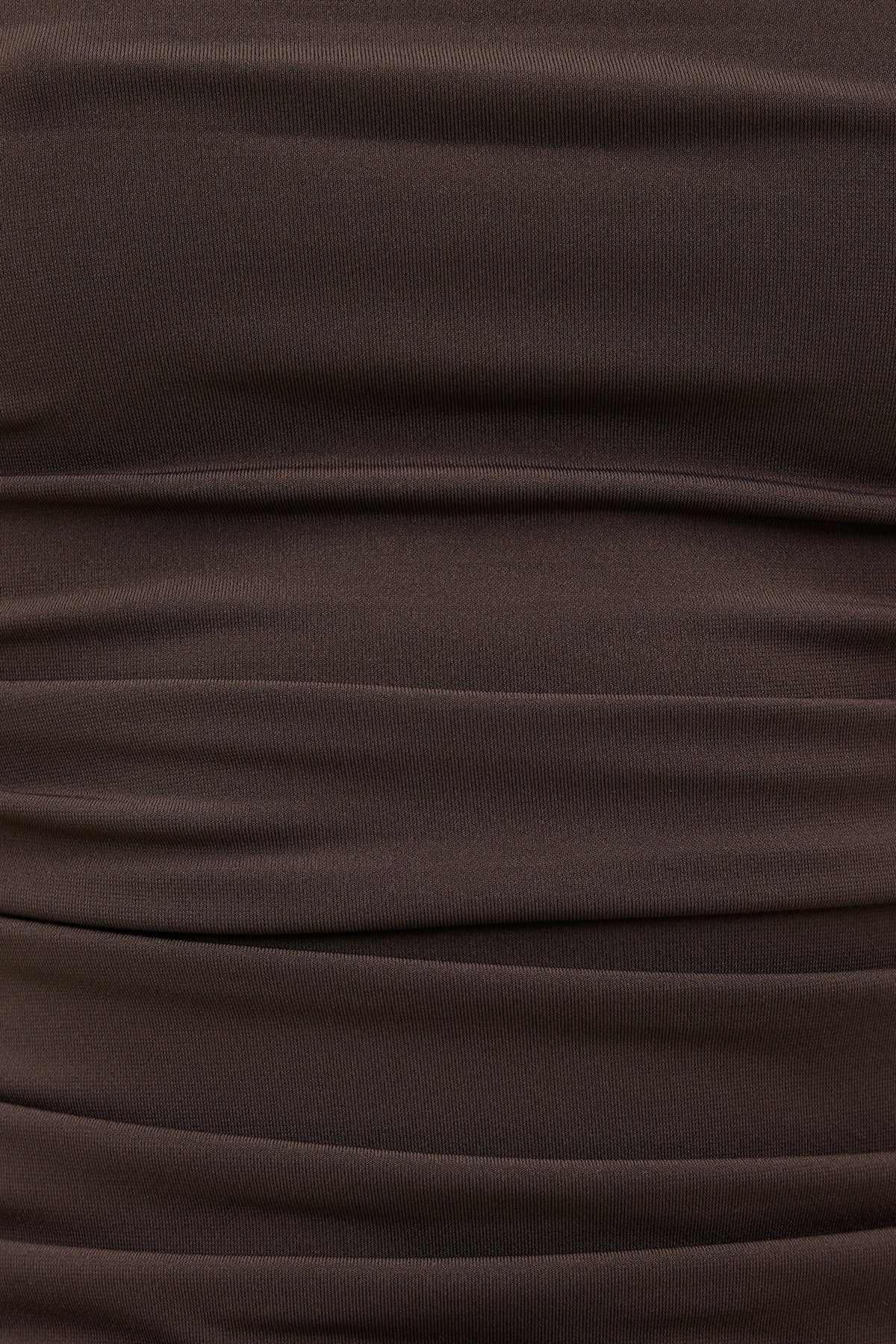Dynamite Sculpt Shirred T Shirt Brown