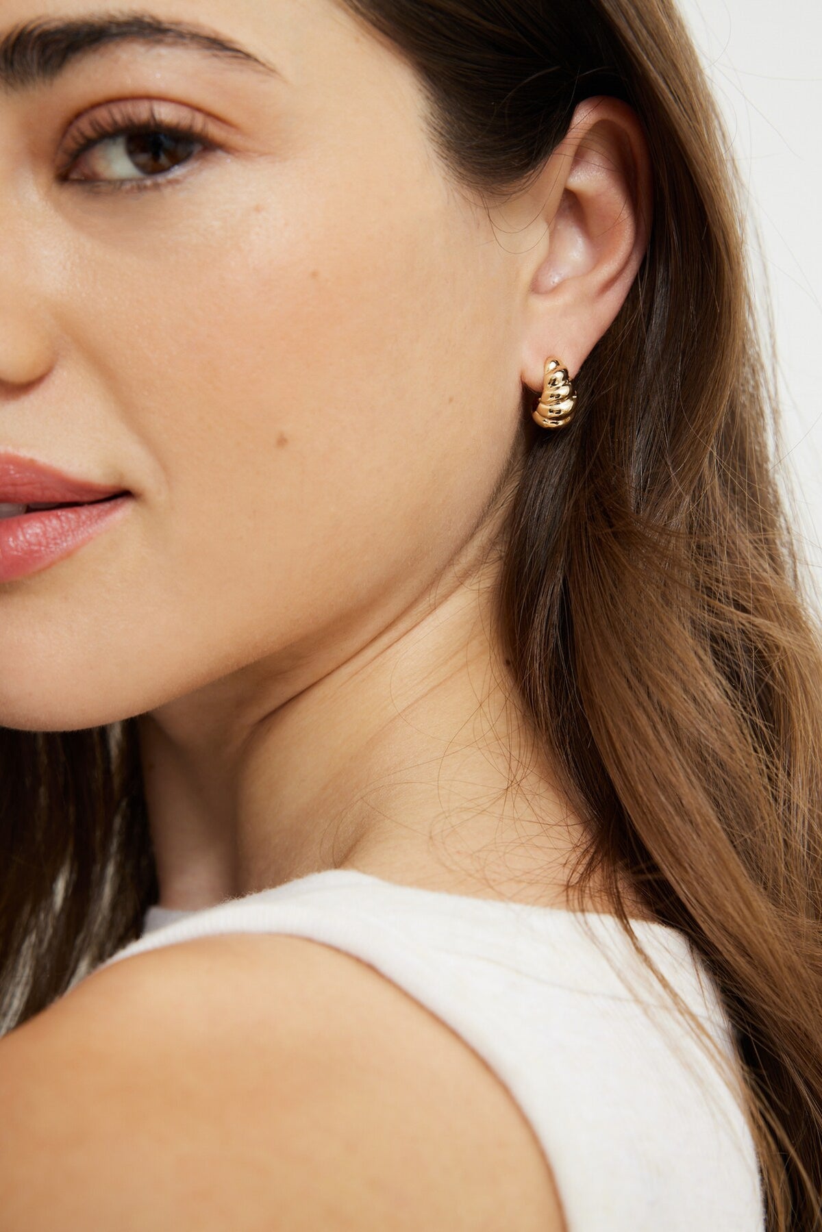 Dynamite 3-Pack Huggie Hoop Earrings Yellow