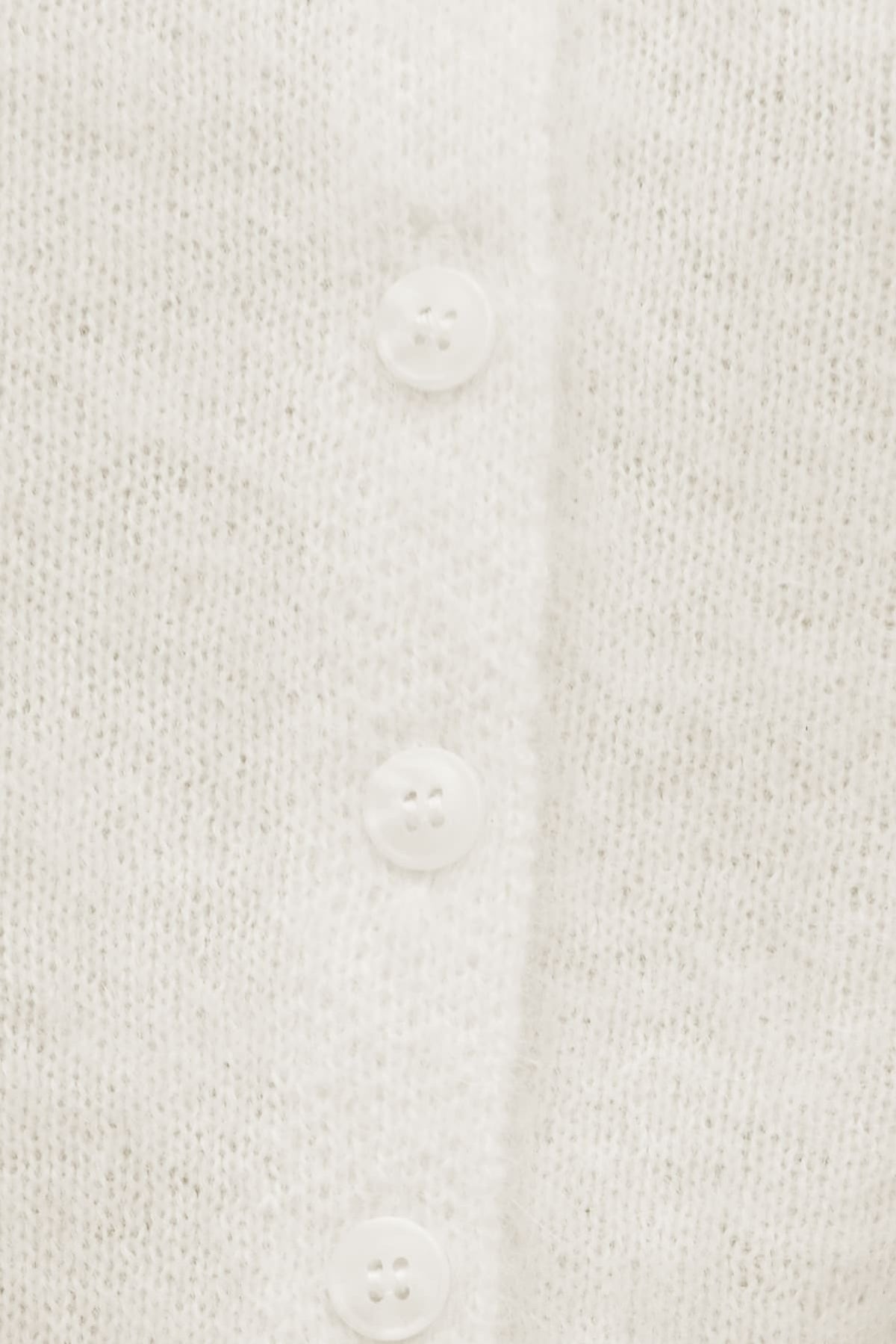 Dynamite Premium Mohair Short Sleeve Cardigan White