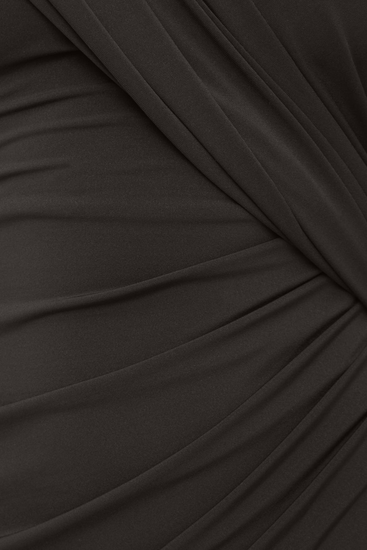 Dynamite Sculpt Draped Structured Mini Dress Brown