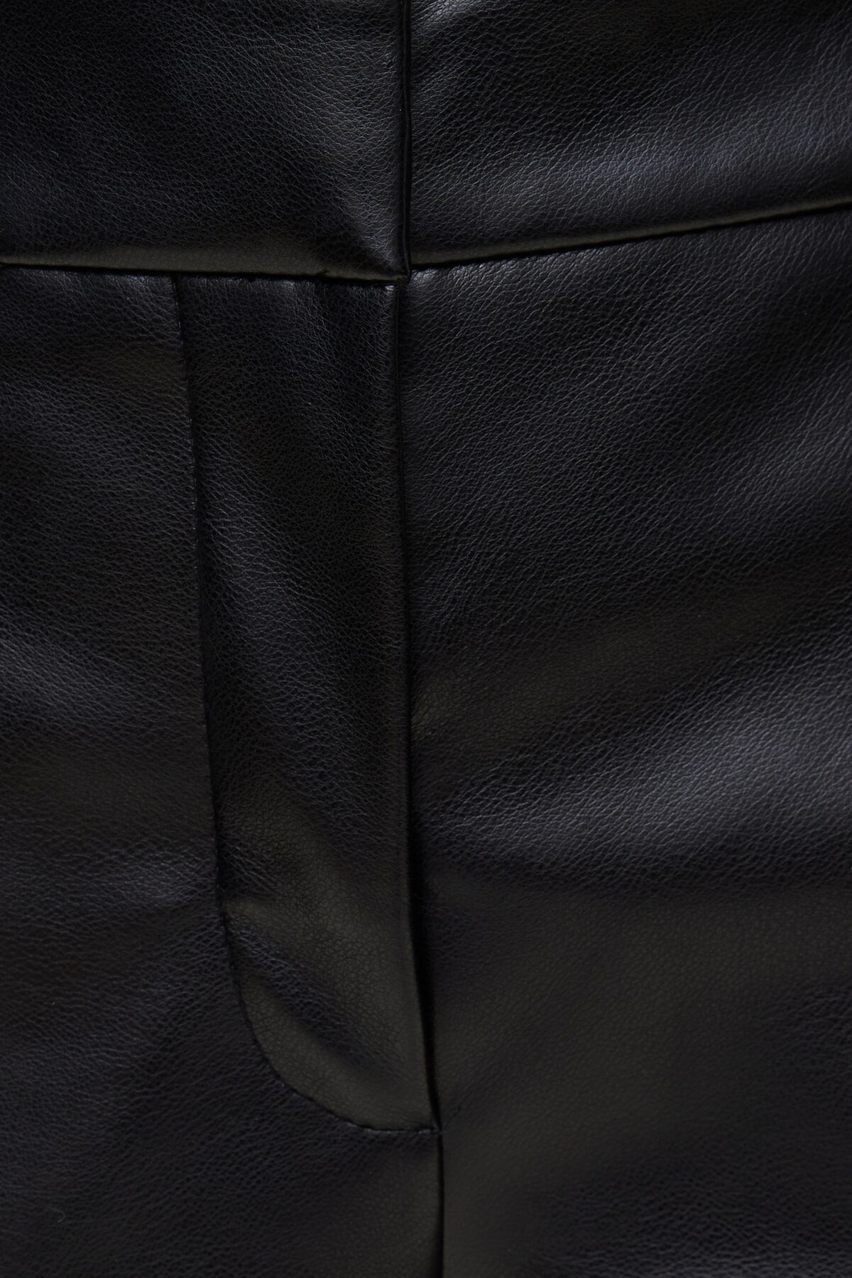 Dynamite Camelia Straight Leg Faux Leather Pants Black