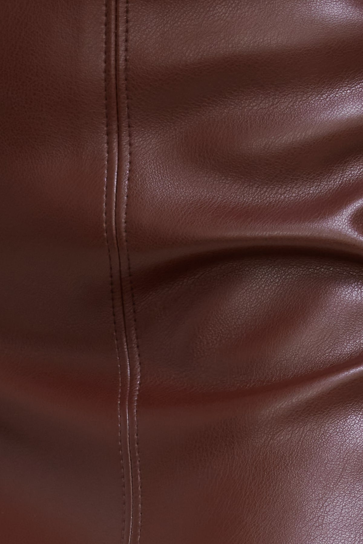 Dynamite Marlow Faux Leather Midi Skirt Brown