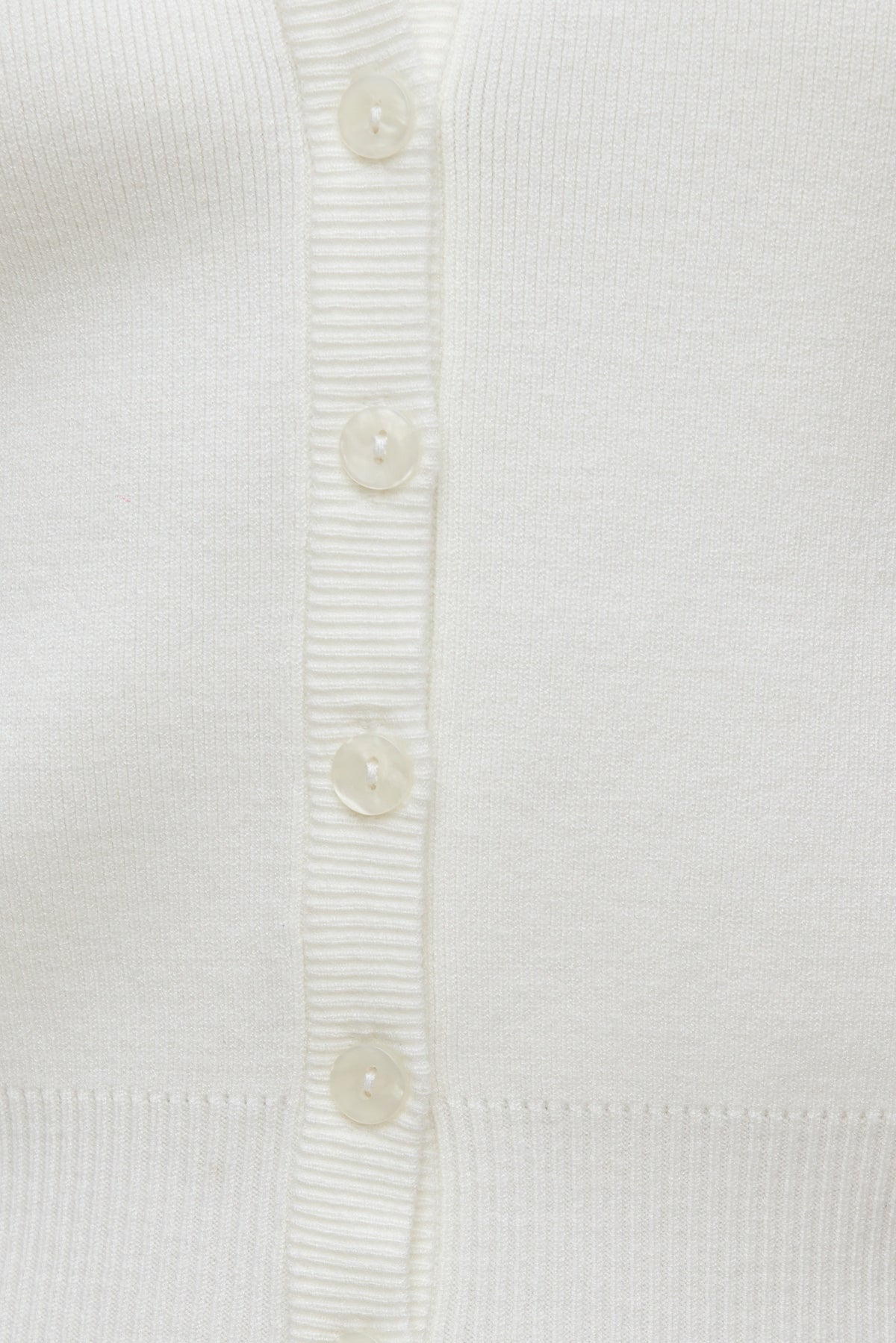 Dynamite Polo Crewneck Cardigan White