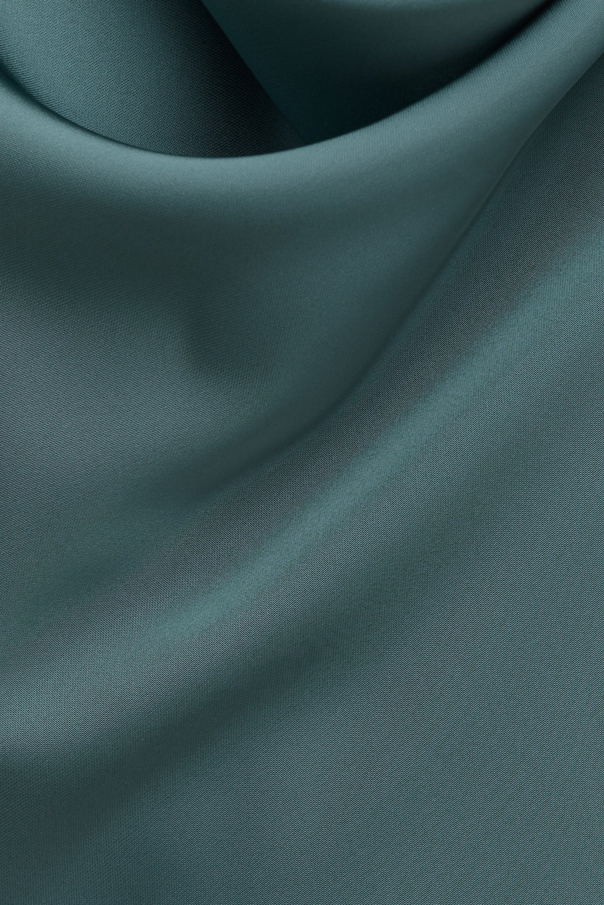 Dynamite Camila Satin Cowl Halter Neck Blouse Green
