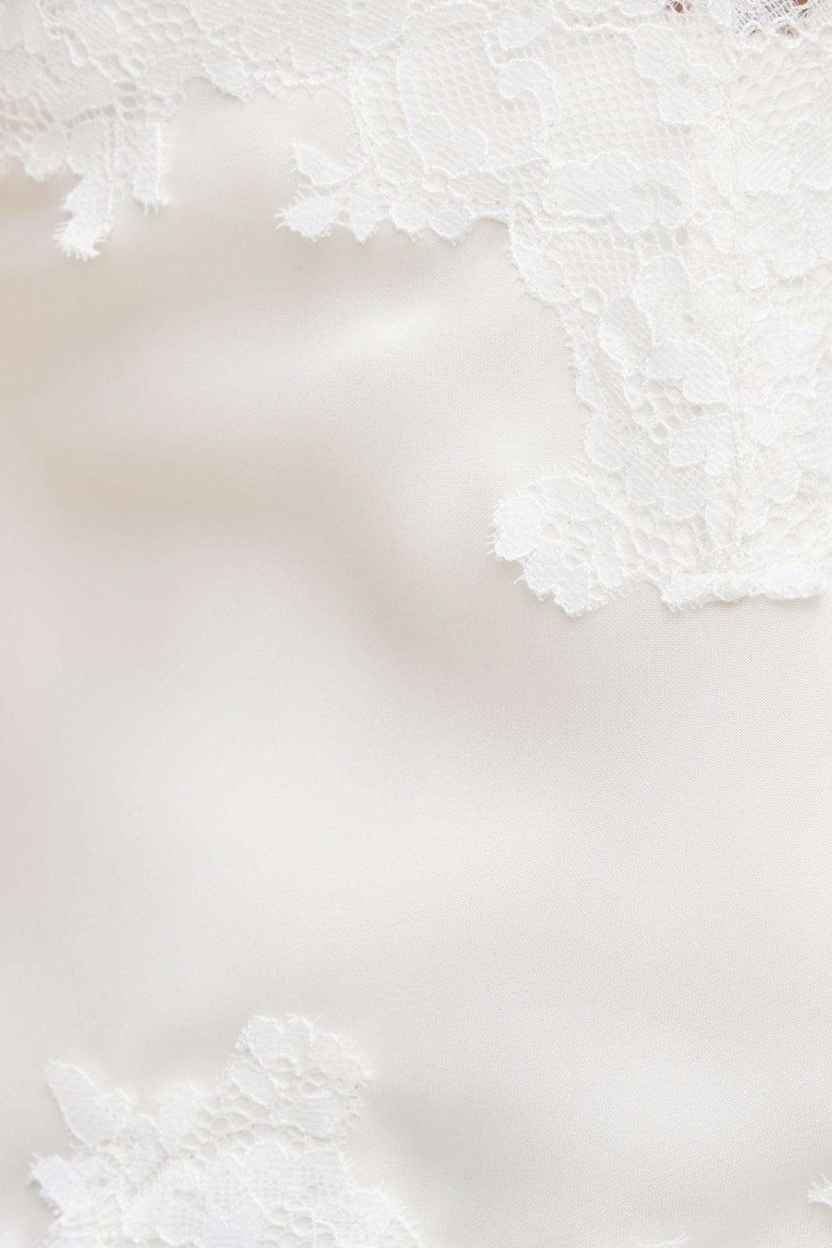 Dynamite Lace Trim Satin Cami Top Beige