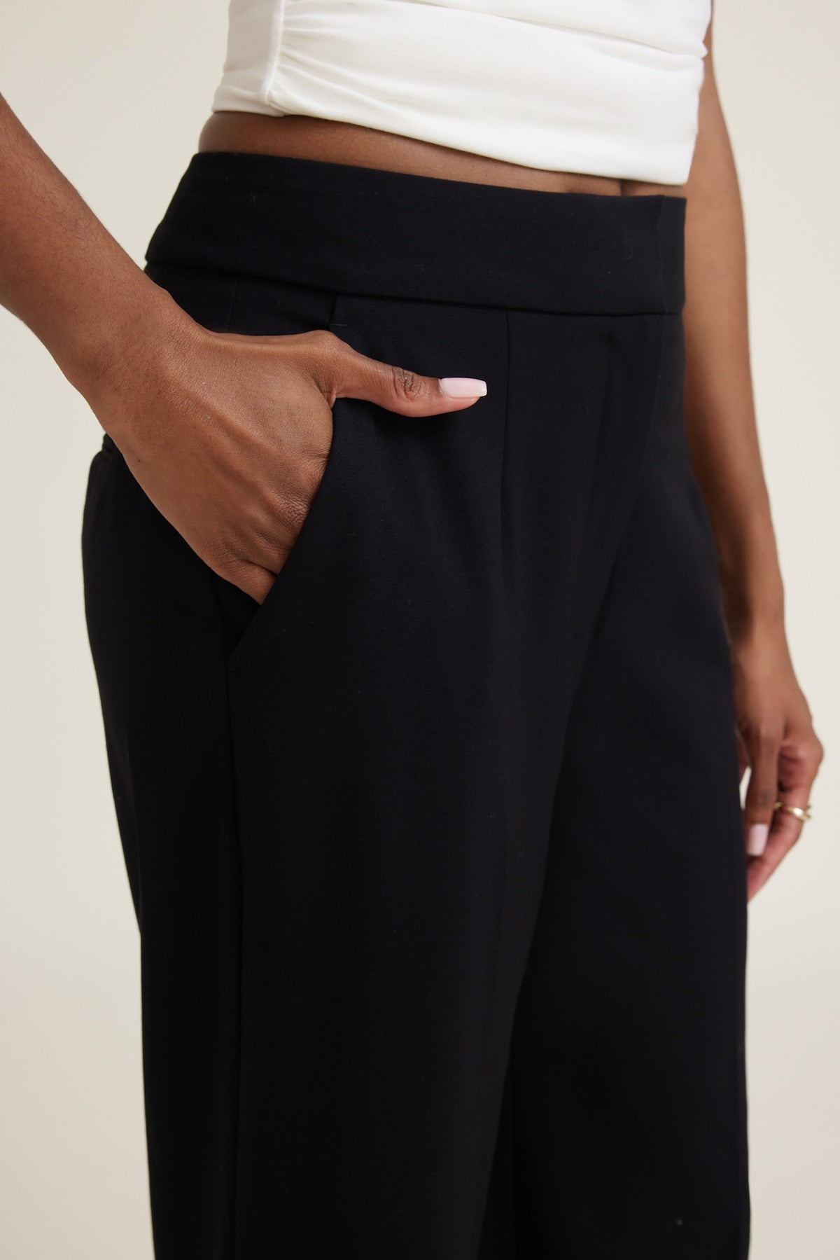 Dynamite Yasmin Straight Leg Pants Black