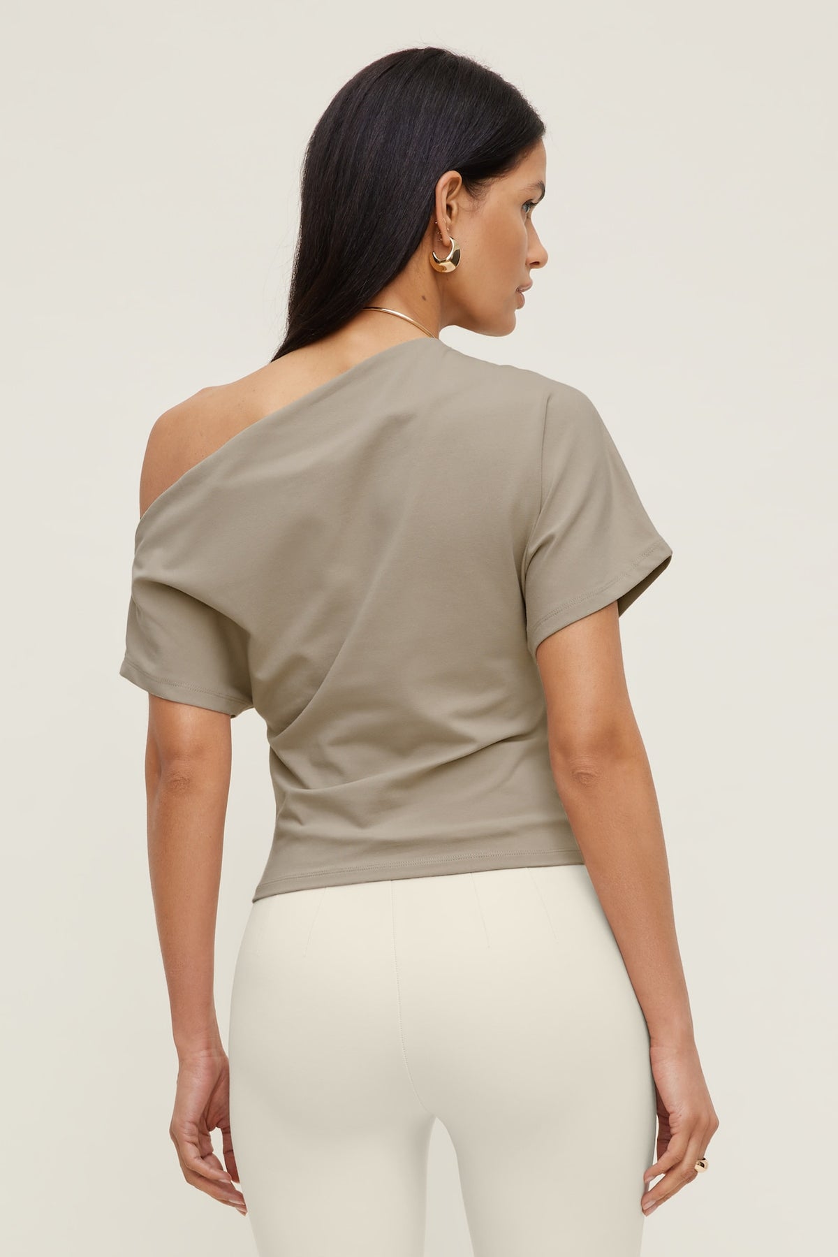 Dynamite Alexa Cotton Spandex T Shirt Beige