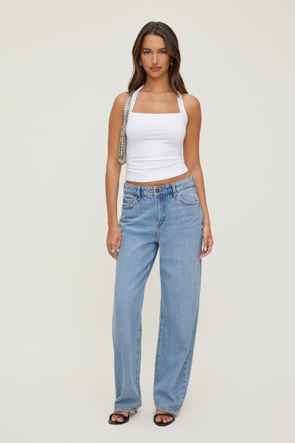 Dynamite Sculpt Halter Top White