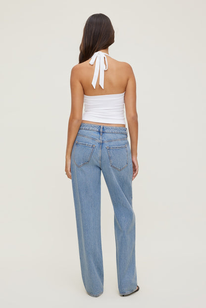 Dynamite Sculpt Halter Top White