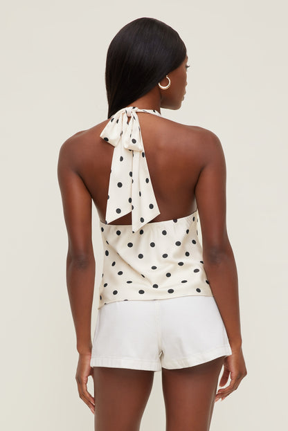 Dynamite Vea Satin Halter Top Black