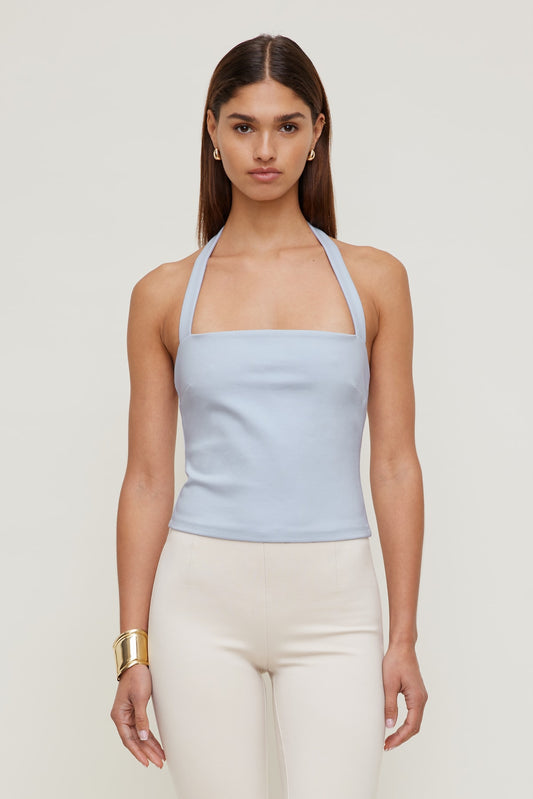 Dynamite Ponte Halter Top Blue