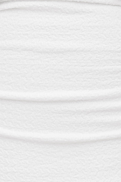 Dynamite Textured Plunge Halter Top White