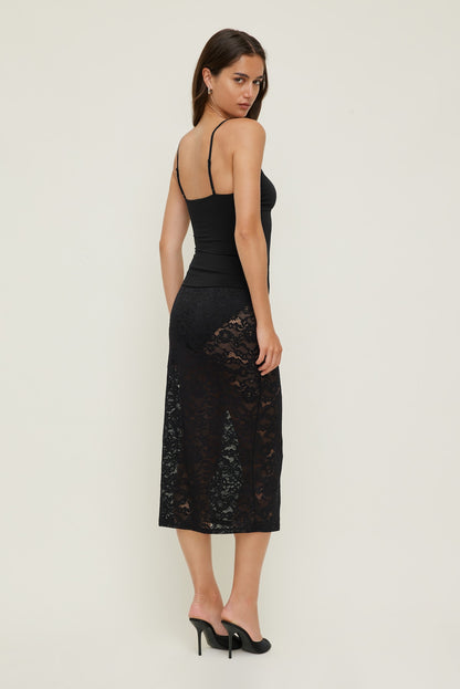 Dynamite Twisted Cami Top Black