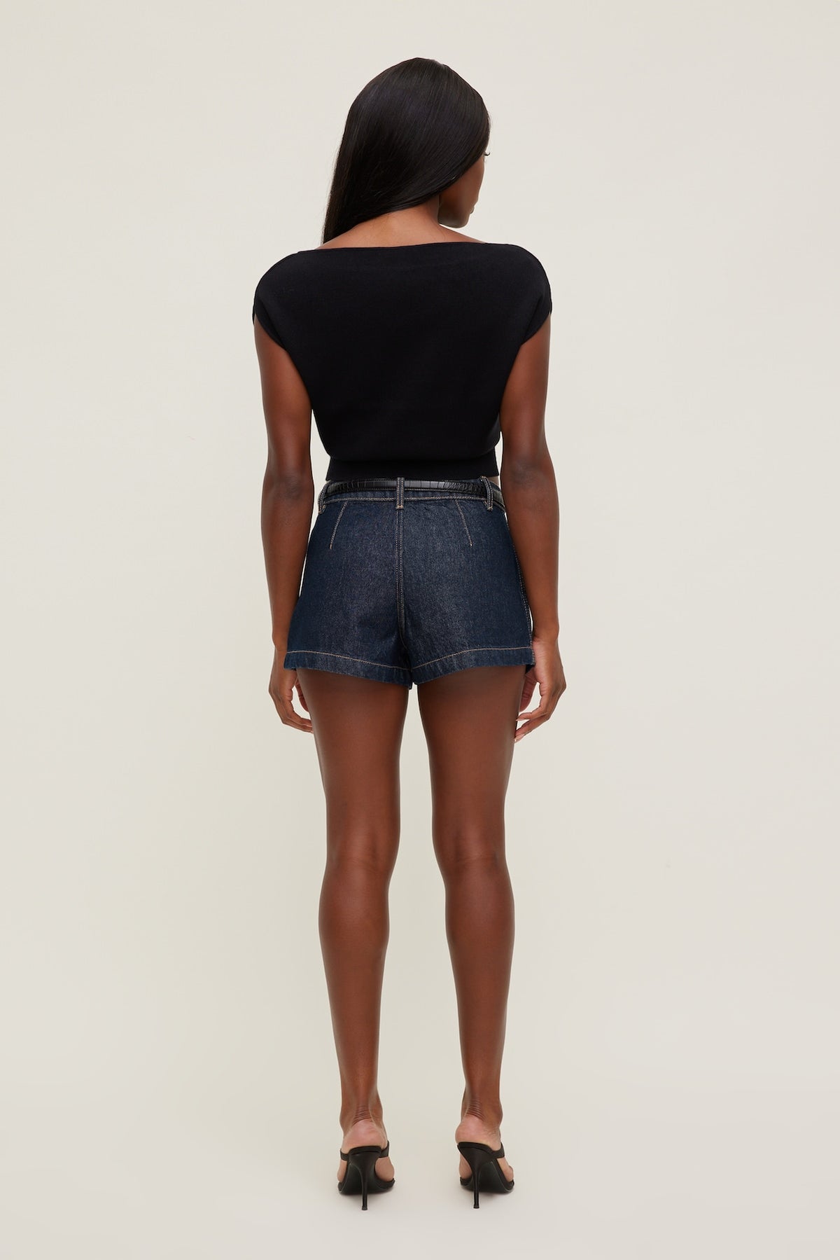 Dynamite Aria Boat Neck Sweater  Black