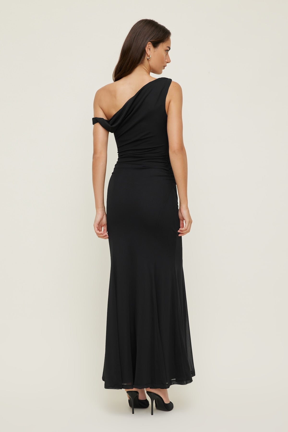 Dynamite Kristina Mesh Maxi Dress Black