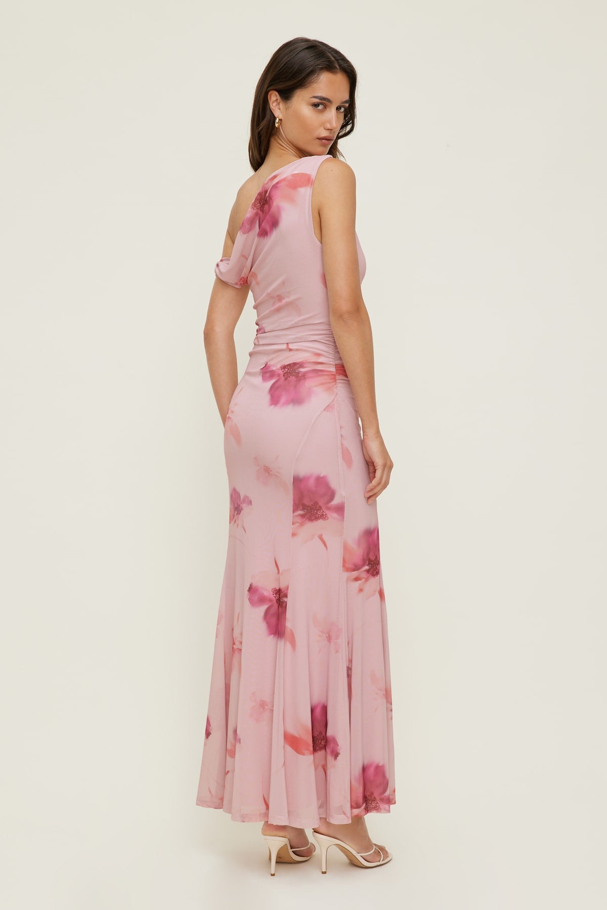 Dynamite Kristina Mesh Maxi Dress Pink