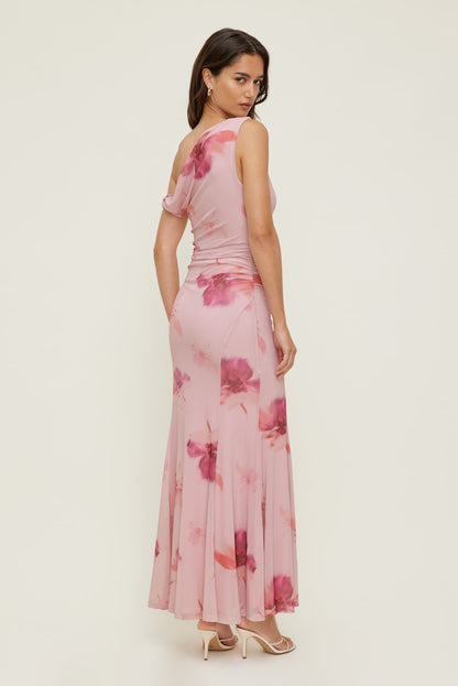 Dynamite Kristina Mesh Maxi Dress Pink