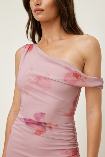 Dynamite Kristina Mesh Maxi Dress Pink