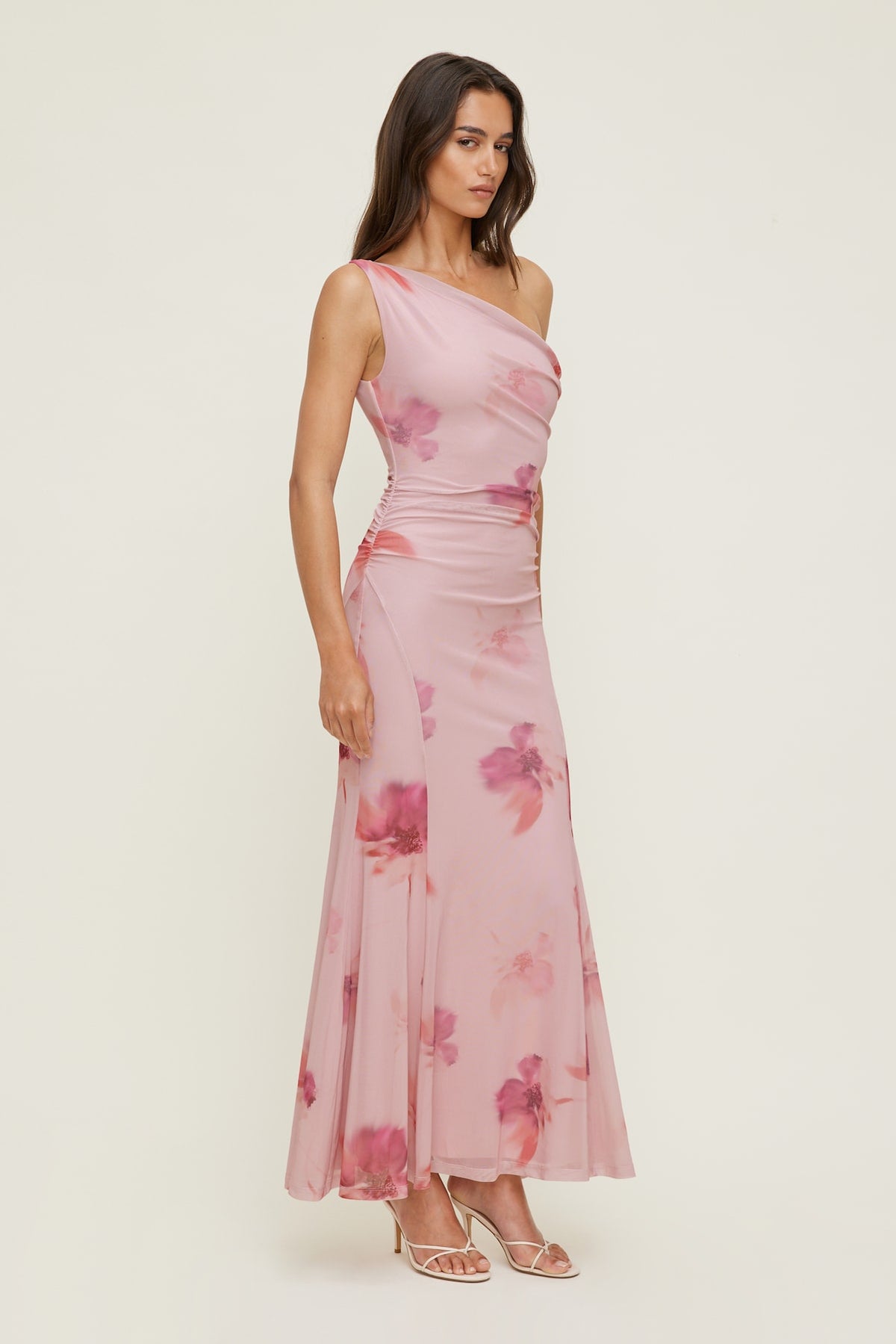 Dynamite Kristina Mesh Maxi Dress Pink