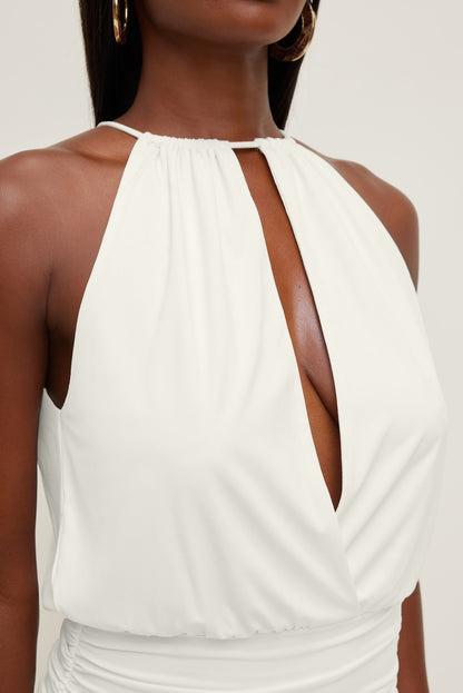 Dynamite Sculpt Keyhole Mini Dress White