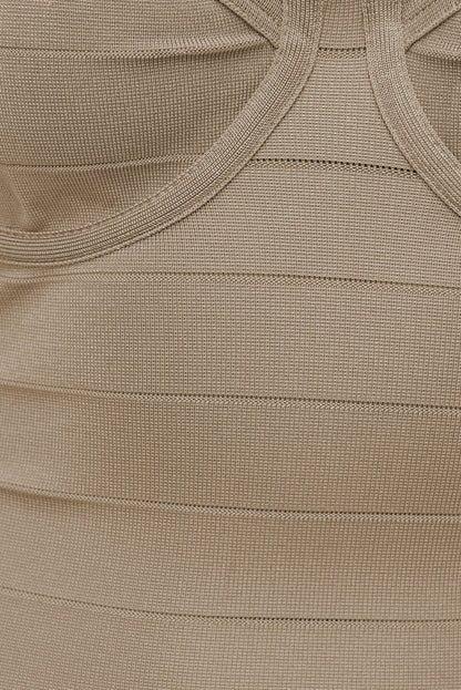 Dynamite Bandage Midi Dress Beige
