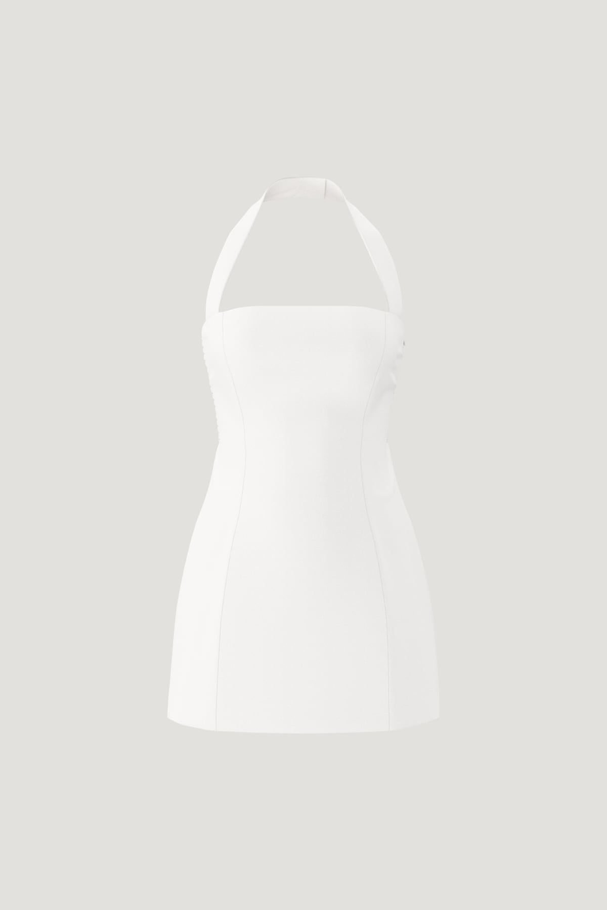Dynamite Alaya Linen Mini Dress White