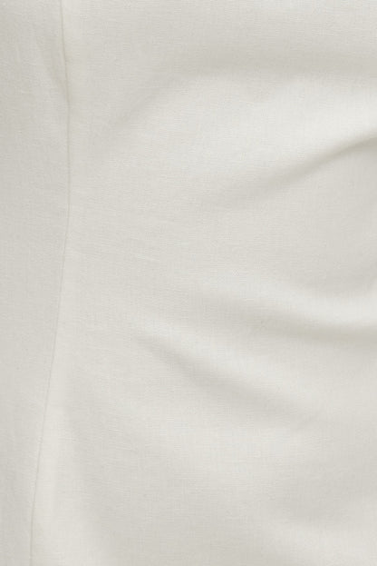 Dynamite Alaya Linen Mini Dress White