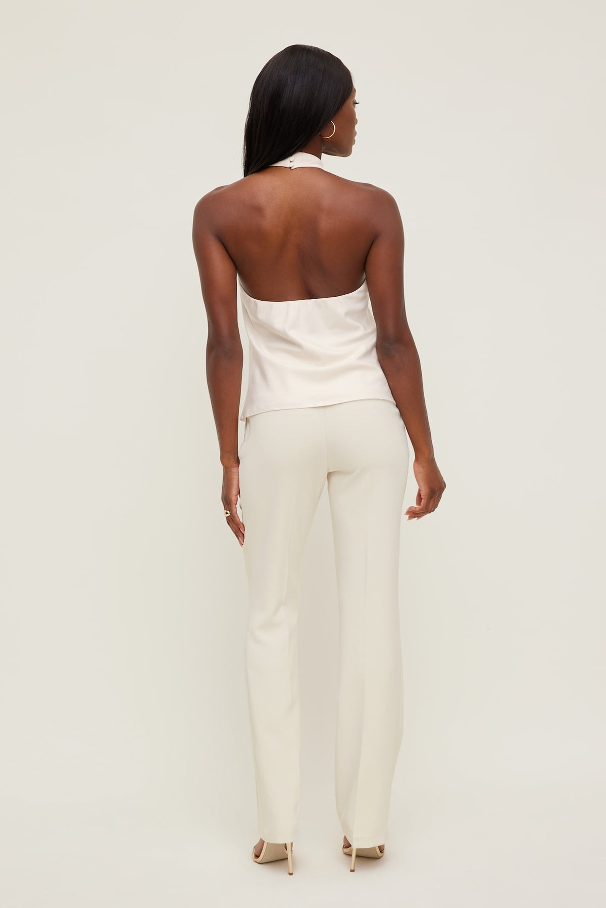 Dynamite High Rise Slim Straight Leg Pants Beige