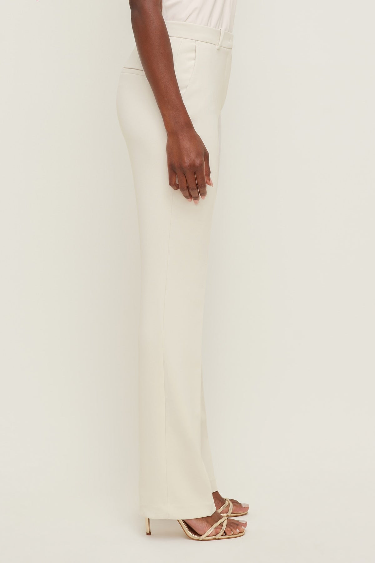 Dynamite High Rise Slim Straight Leg Pants Beige