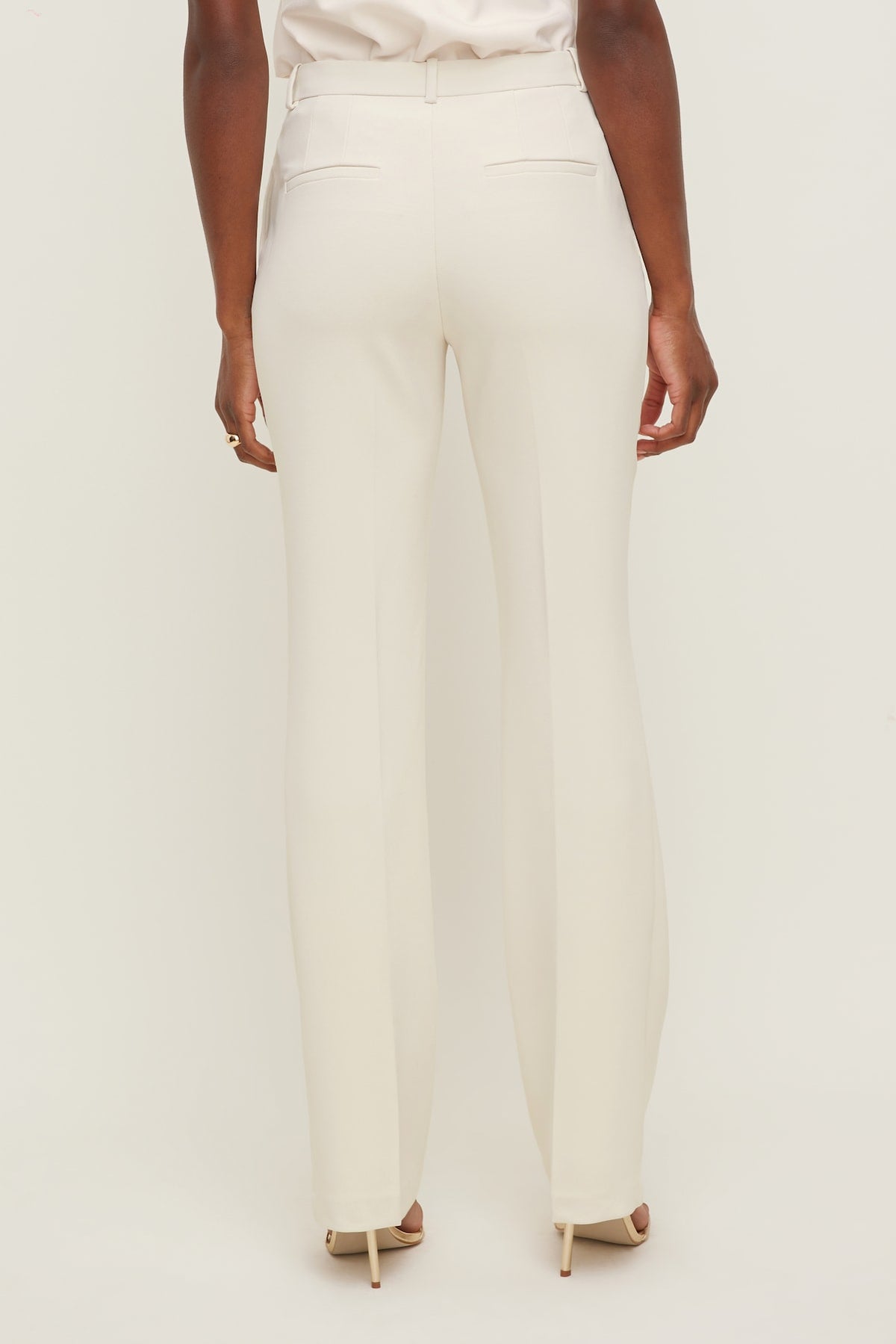 Dynamite High Rise Slim Straight Leg Pants Beige