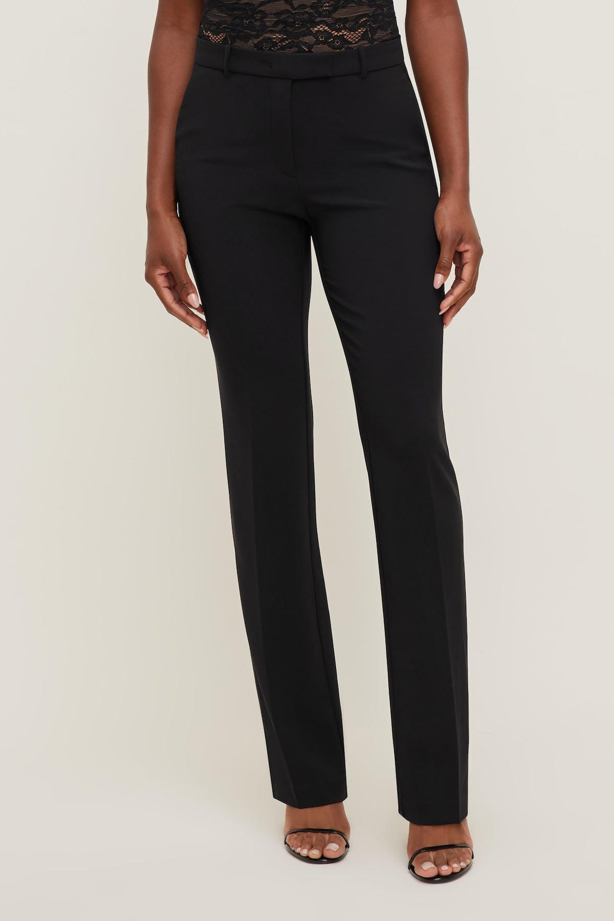 Dynamite High Rise Slim Straight Leg Pants Black