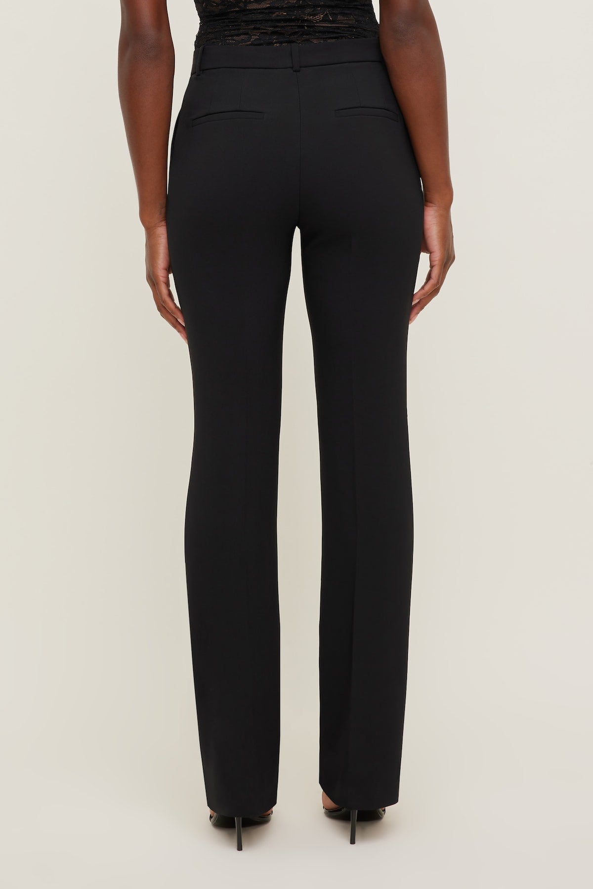 Dynamite High Rise Slim Straight Leg Pants Black