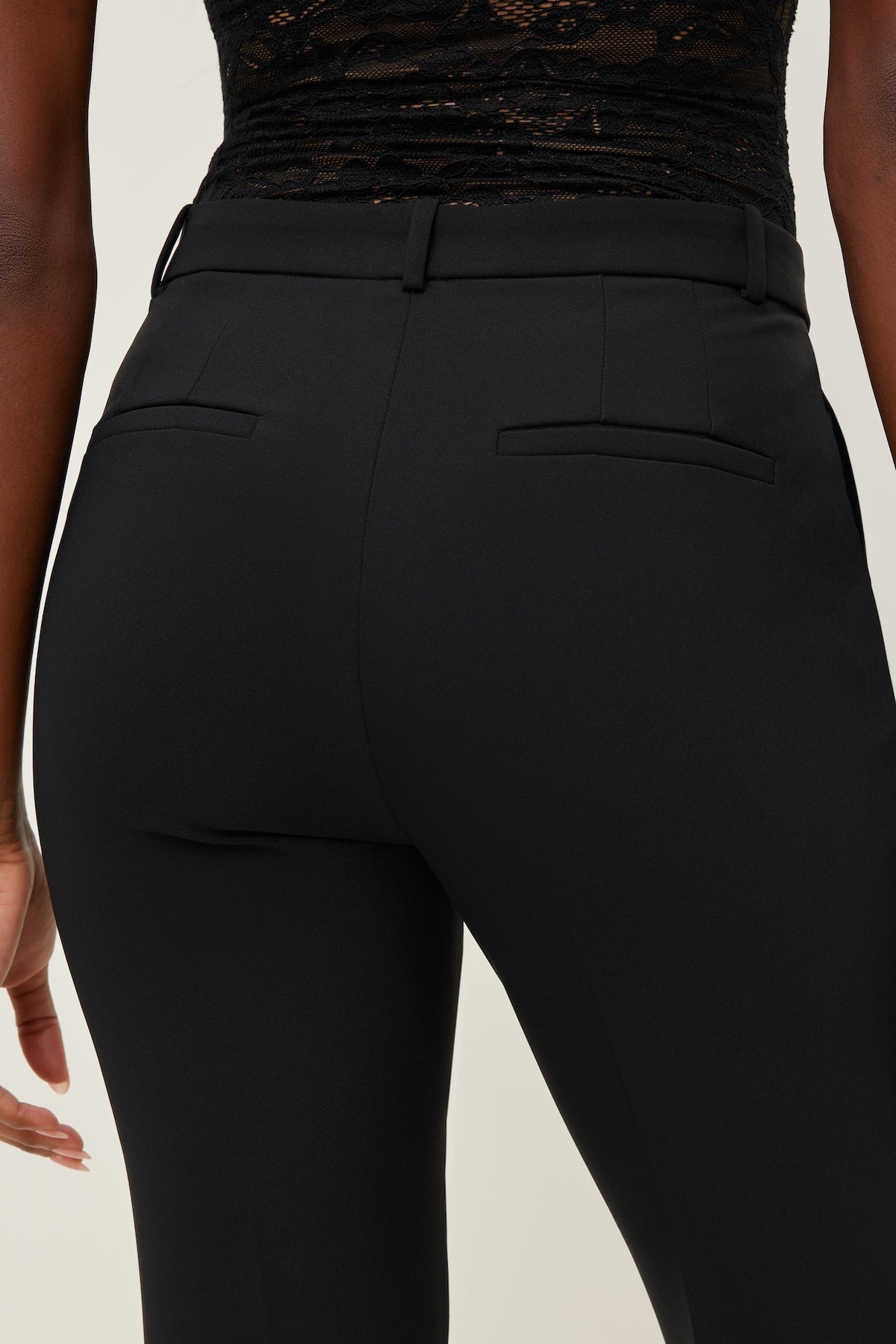 Dynamite High Rise Slim Straight Leg Pants Black