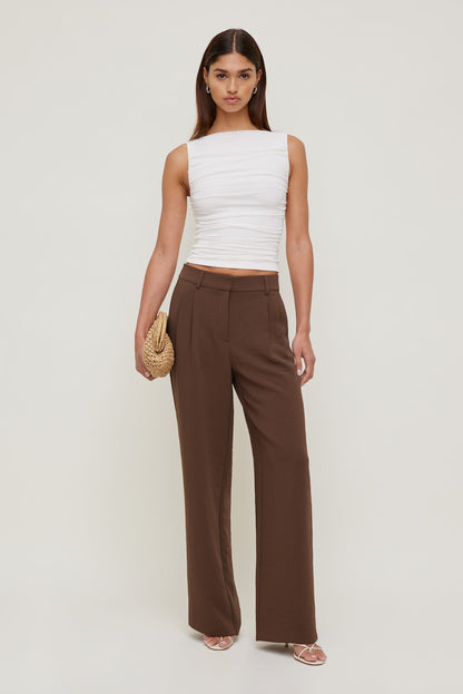 Dynamite Alex Airflow Wide Leg Pants Brown