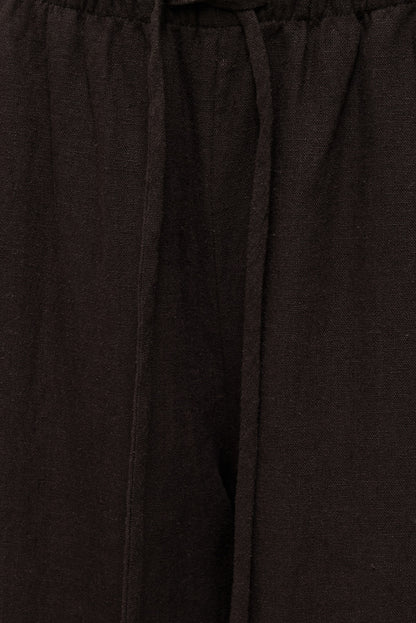 Dynamite Alex Linen Wide Leg Pants Brown