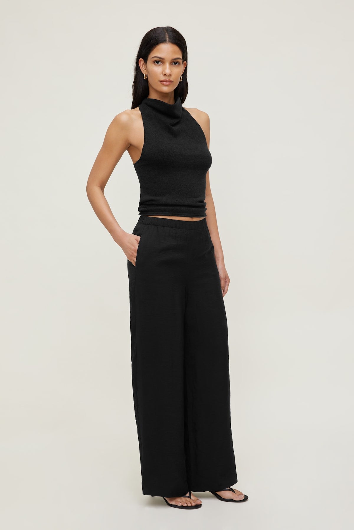 Dynamite Priya Wide Leg Pants BLACK