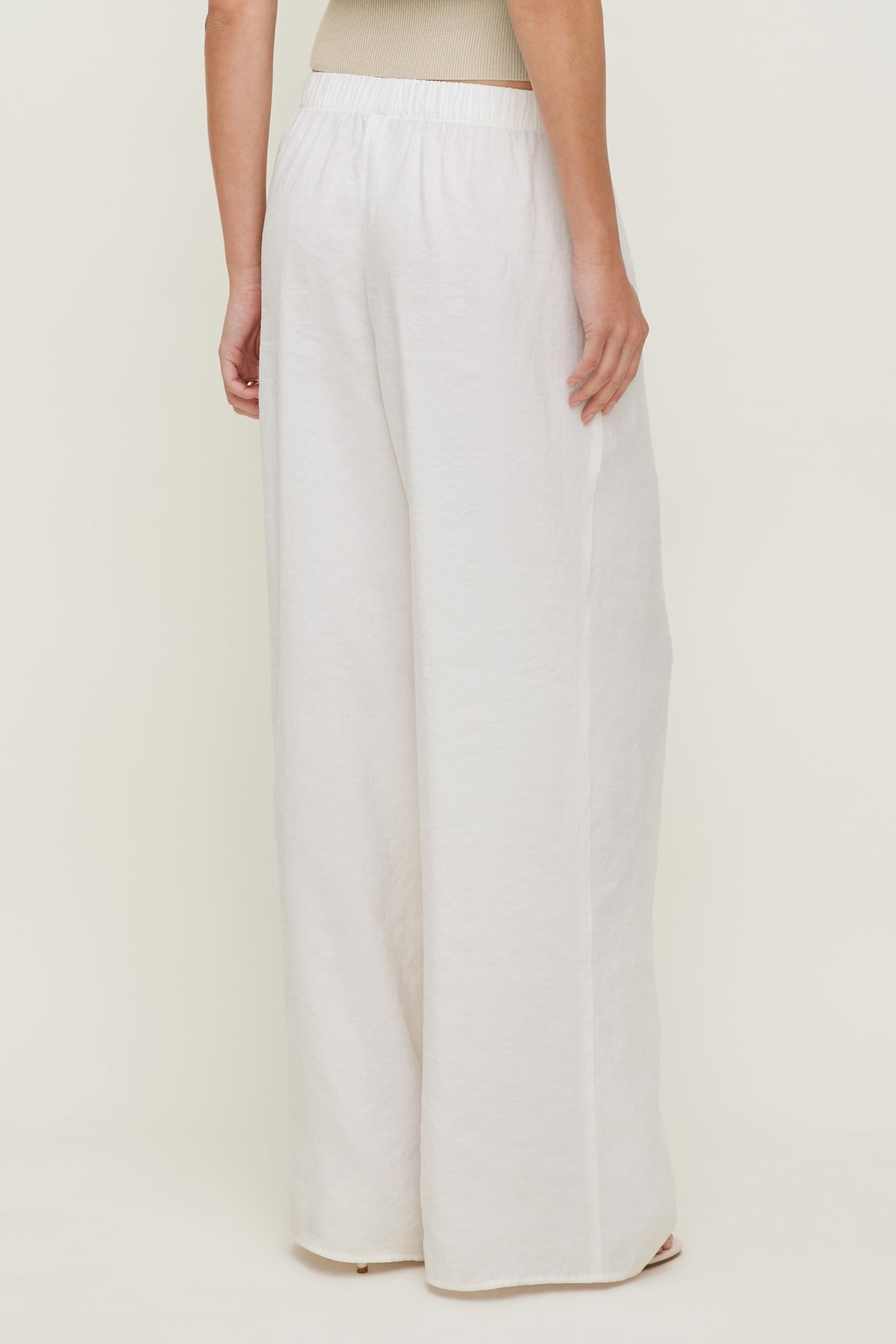 Dynamite Priya Wide Leg Pants White