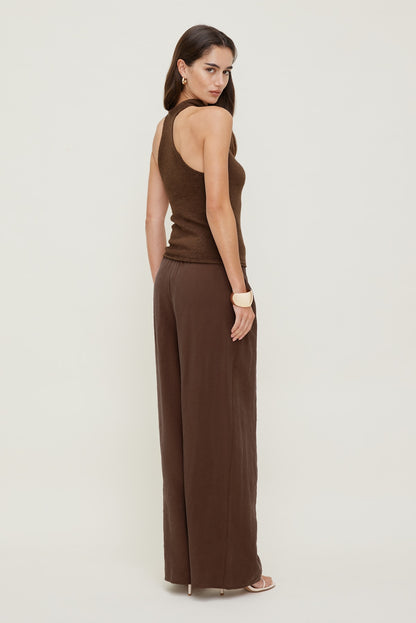 Dynamite Priya Wide Leg Pants Brown